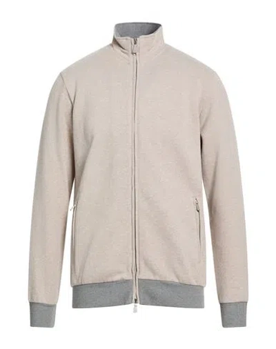 Eleventy Man Sweatshirt Beige Size Xl Cotton In Gray