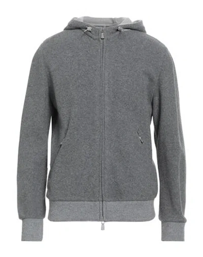 Eleventy Man Sweatshirt Grey Size 46 Wool, Cashmere, Polyamide In Gray