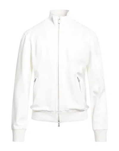 Eleventy Man Sweatshirt Ivory Size Xxl Viscose, Polyamide, Elastane, Polyester, Polyurethane In White