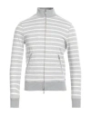 Eleventy Man Sweatshirt Light Grey Size Xs Cotton, Goat Skin In Grey