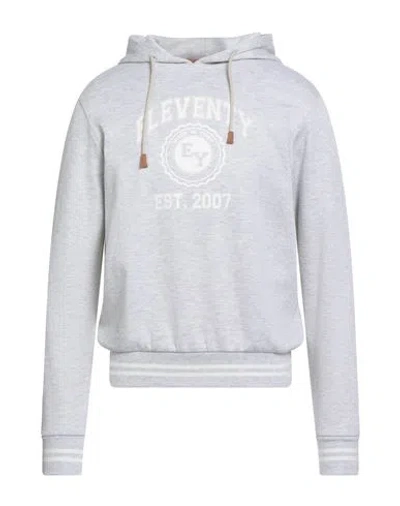 Eleventy Man Sweatshirt Light Grey Size M Cotton, Polyamide In Gray