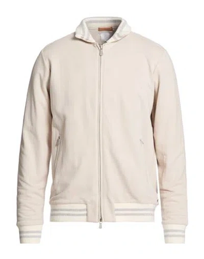 Eleventy Man Sweatshirt White Size L Cotton, Cashmere