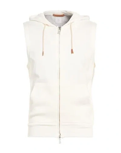 Eleventy Man Sweatshirt White Size Xxl Cotton, Polyamide