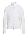 Eleventy Man Sweatshirt White Size Xxl Cotton, Polyester, Polyurethane