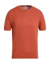 Eleventy Man T-shirt Rust Size Xxl Cotton In Orange