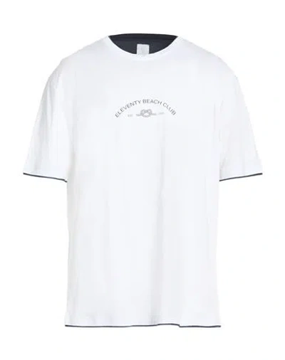 Eleventy Man T-shirt White Size 3xl Cotton