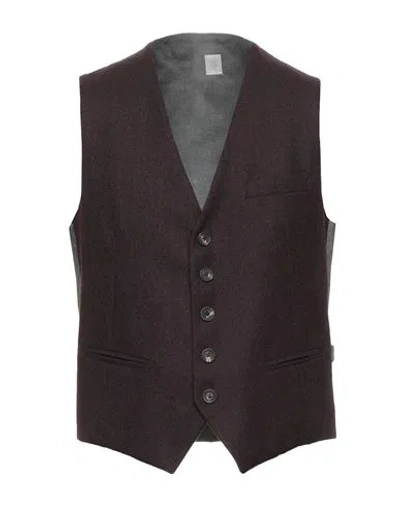 Eleventy Man Tailored Vest Plum Size 44 Wool, Cashmere
