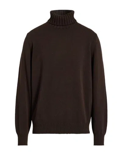 Eleventy Man Turtleneck Brown Size 3xl Wool, Cashmere