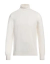 Eleventy Man Turtleneck Cream Size L Virgin Wool