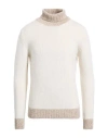 Eleventy Man Turtleneck Cream Size M Wool, Cashmere, Elastane In White