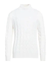 Eleventy Man Turtleneck Ivory Size 3xl Cashmere In White
