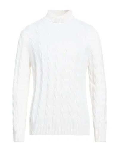 Eleventy Man Turtleneck Ivory Size 3xl Cashmere In White
