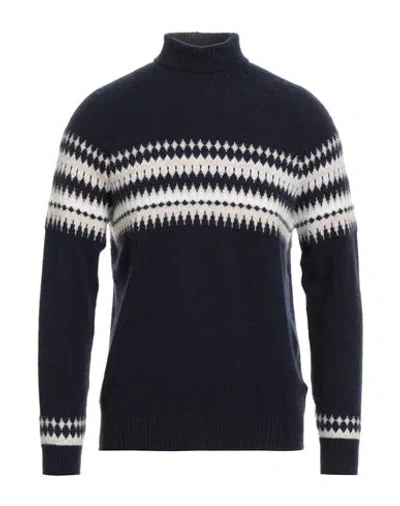 Eleventy Man Turtleneck Midnight Blue Size Xl Cashmere, Silk, Polyester