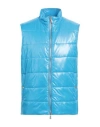 Eleventy Man Vest Azure Size 48 Polyamide In Blue