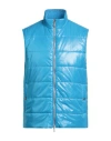 Eleventy Man Vest Azure Size 48 Polyamide In Blue