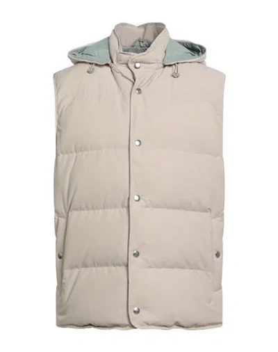 Eleventy Man Vest Beige Size 44 Wool, Polyamide In Gray