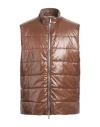 Eleventy Man Vest Camel Size 48 Polyamide