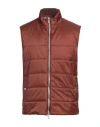 Eleventy Man Vest Brown Size 48 Polyamide, Polyurethane In Brown
