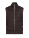 Eleventy Man Vest Dark Brown Size 44 Polyester, Polyamide