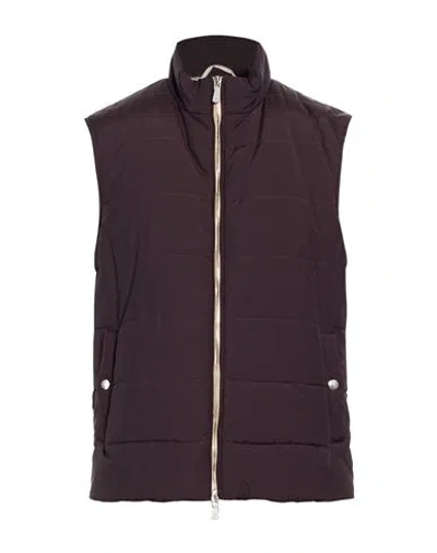 ELEVENTY ELEVENTY MAN VEST DARK PURPLE SIZE 46 WOOL, POLYAMIDE