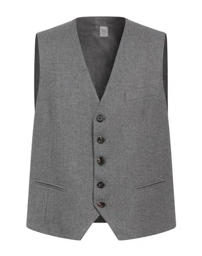 Eleventy Man Vest Grey Size 38 Wool, Cashmere