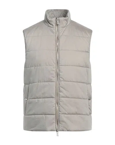 Eleventy Man Vest Grey Size 40 Polyamide, Silk