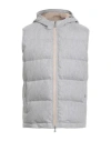 Eleventy Man Vest Grey Size 40 Wool, Cashmere, Elastane In Blue