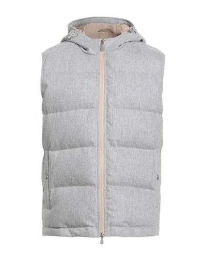 Eleventy Man Vest Grey Size 40 Wool, Cashmere, Elastane In Gray