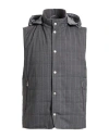 Eleventy Man Vest Gunmetal Size 46 Wool, Elastane In Gray