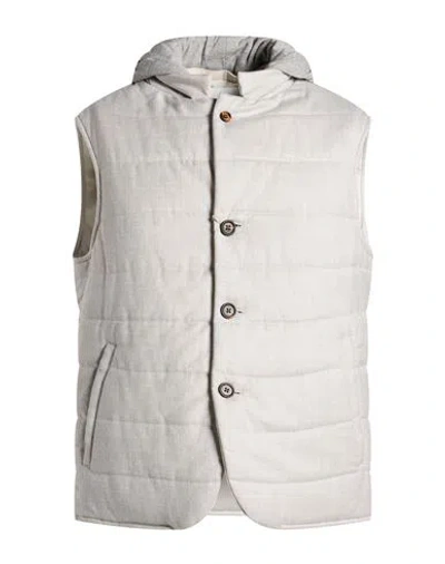 Eleventy Man Vest Light Grey Size 38 Wool, Silk