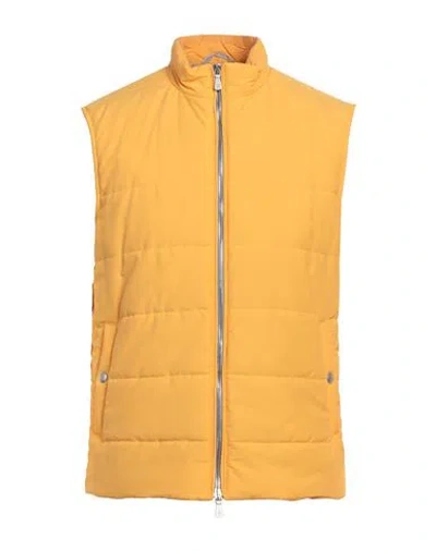 Eleventy Man Vest Marigold Size 48 Wool, Polyamide