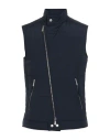 Eleventy Man Vest Midnight Blue Size 38 Wool, Polyamide In Blue