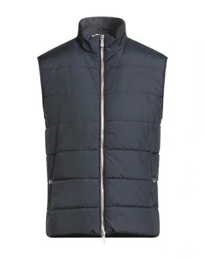 Eleventy Man Vest Midnight Blue Size 44 Polyester