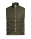 Eleventy Man Vest Military Green Size 48 Polyamide In Green
