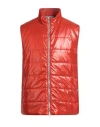 Eleventy Man Vest Orange Size 40 Polyamide In Red
