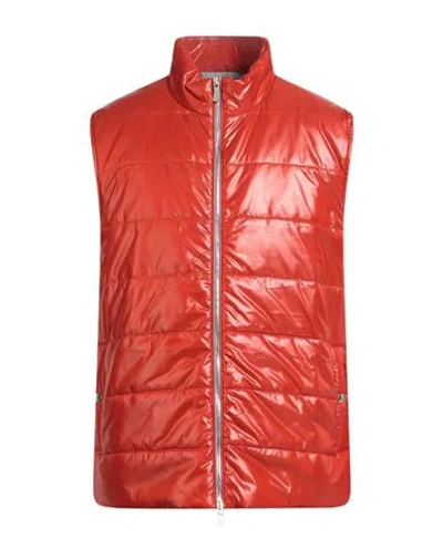 Eleventy Man Vest Red Size 48 Polyamide