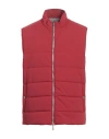 Eleventy Man Vest Red Size 40 Polyamide, Polyurethane In Red