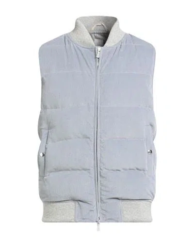 Eleventy Man Vest Sky Blue Size 44 Cotton, Cashmere, Elastane, Wool