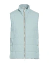 Eleventy Man Vest Turquoise Size 48 Wool, Polyamide In Blue