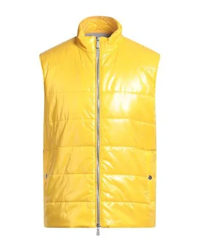 Eleventy Man Vest Yellow Size 46 Polyamide