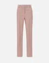Eleventy Wool-silk-linen Straight Trousers