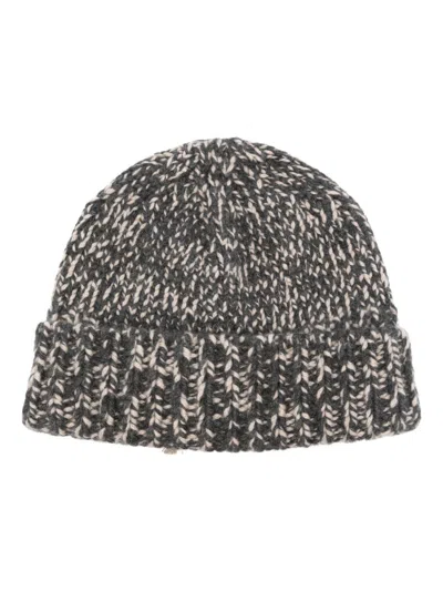 Eleventy Melierte Beanie In Grau