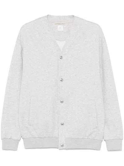 Eleventy Mélange-effect Cardigan In 灰色