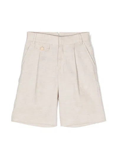 Eleventy Kids' Mélange-effect Smart Shorts In Neutrals