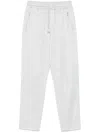 Eleventy Mélange-effect Track Pants In Grey