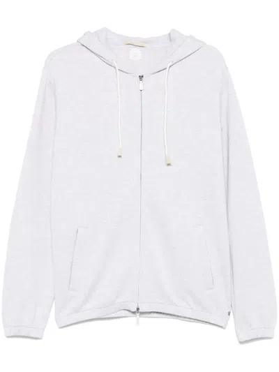 Eleventy Mélange Hoodie In Grey