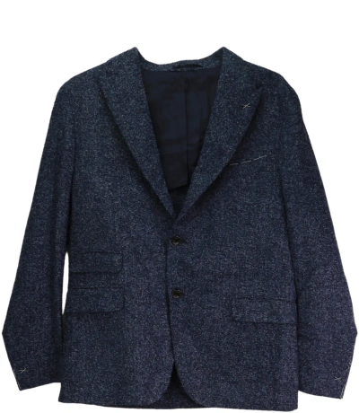 Pre-owned Eleventy Men's Boucle Sportcoat Sport Coats & Blazer In Blue