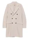 Eleventy Double-breasted Long-sleeve Coat In Neutral