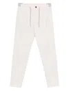Eleventy Men Drawstring Trousers In Light Beige In White