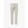 Eleventy Mens Grey Drawstring Pressed-crease Stretch-wool Jogging Bottoms